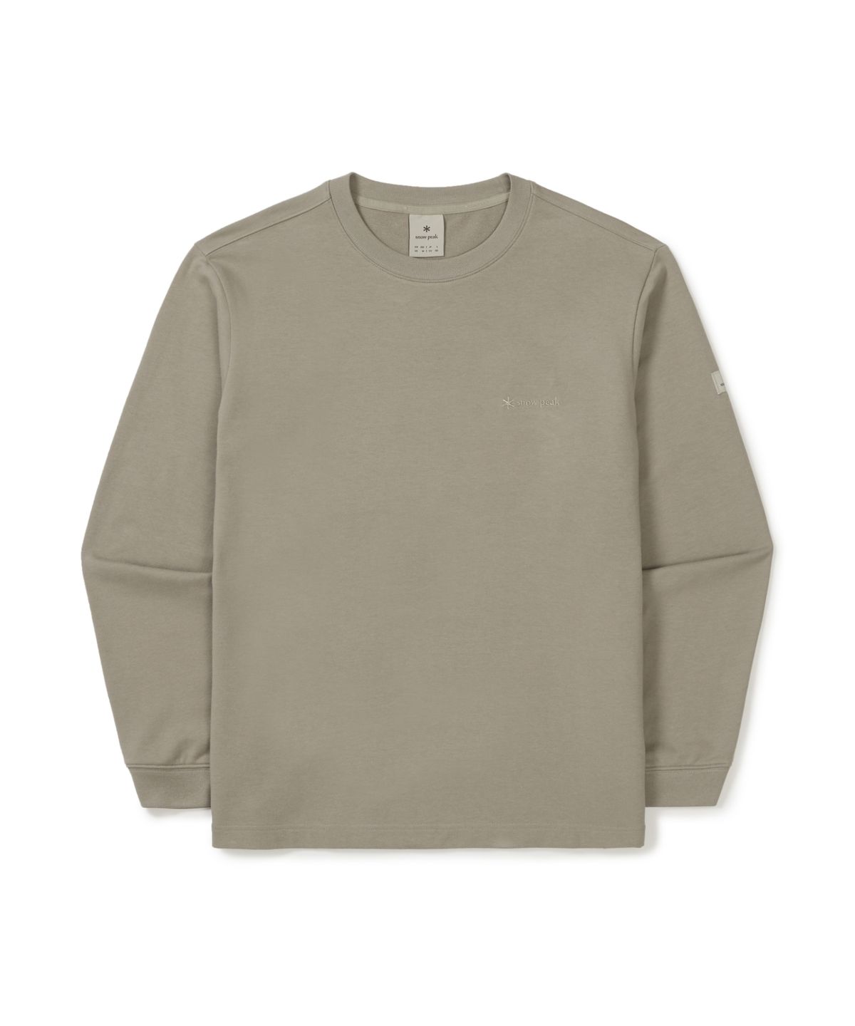 스노우피크 어패럴(SNOWPEAK APPAREL) 베이직 로고 긴팔 티셔츠 (S25FMFTL10) Warm Gray