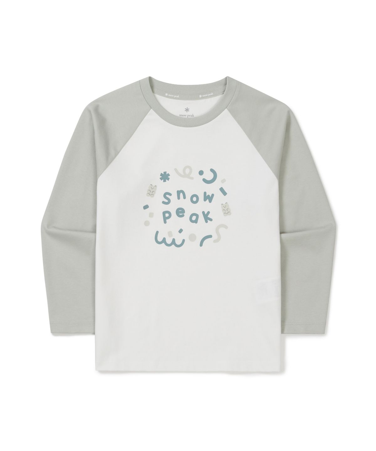 스노우피크 어패럴 키즈(SNOWPEAK APPAREL KIDS) 키즈 나그랑 배색 티셔츠 (S25FKFTL81) Mint Khaki