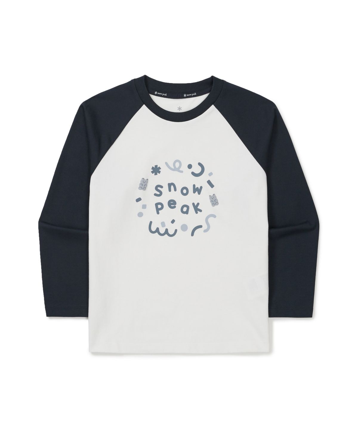 스노우피크 어패럴 키즈(SNOWPEAK APPAREL KIDS) 키즈 나그랑 배색 티셔츠 (S25FKFTL81) Dark Navy