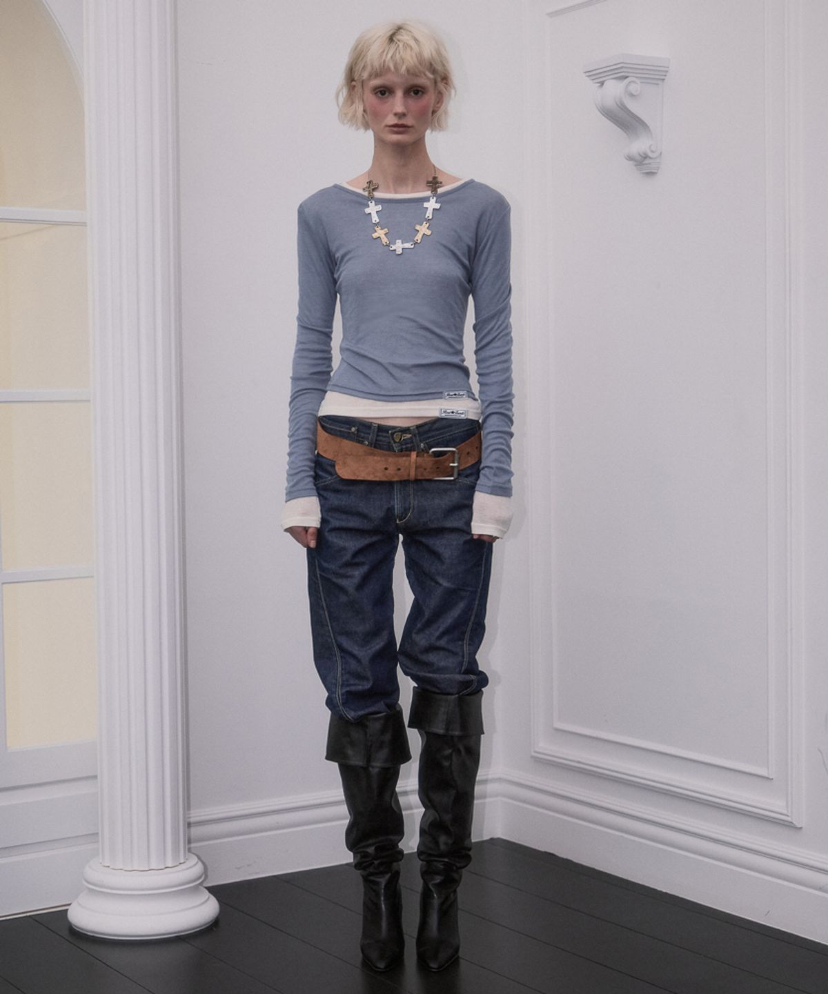 로제프란츠(ROSEFRANTZ) Essential Layered Long Sleeve [Warm Blue]