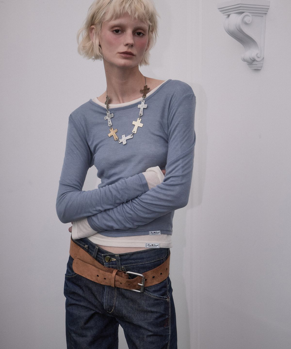 로제프란츠(ROSEFRANTZ) Essential Layered Long Sleeve [Warm Blue]