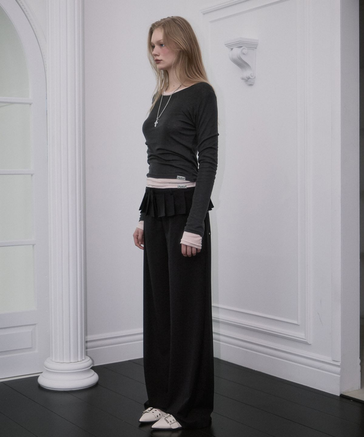 로제프란츠(ROSEFRANTZ) Essential Layered Long Sleeve [Charcoal]