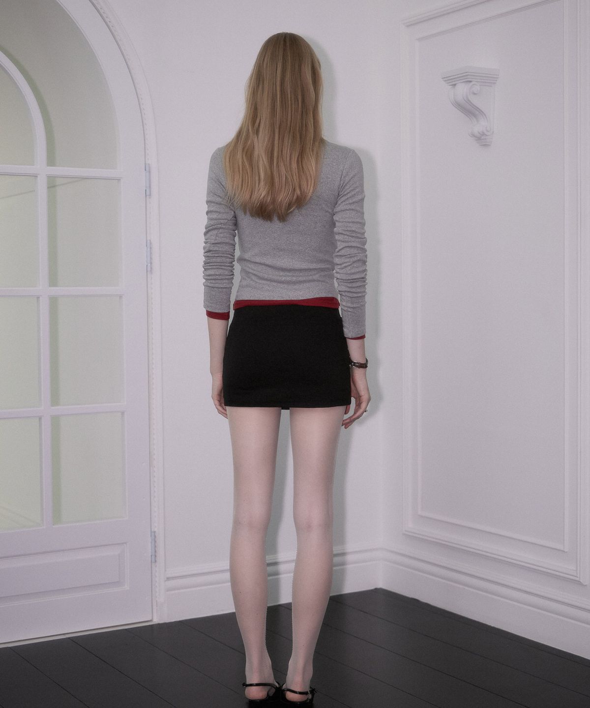 로제프란츠(ROSEFRANTZ) Side Eyelet Long Sleeve [Gray]