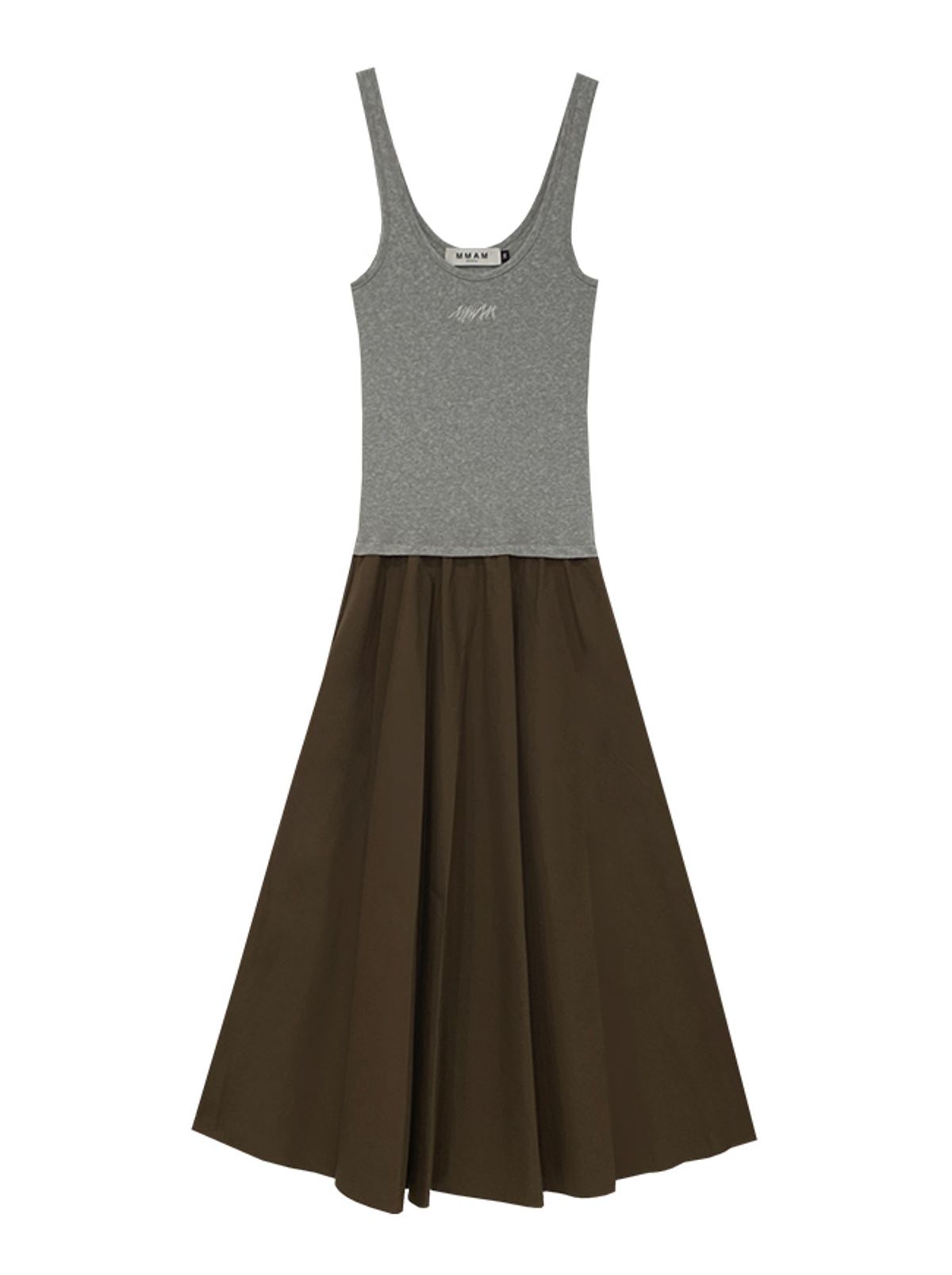 므아므(MMAM) Logo sleeveless layered dress