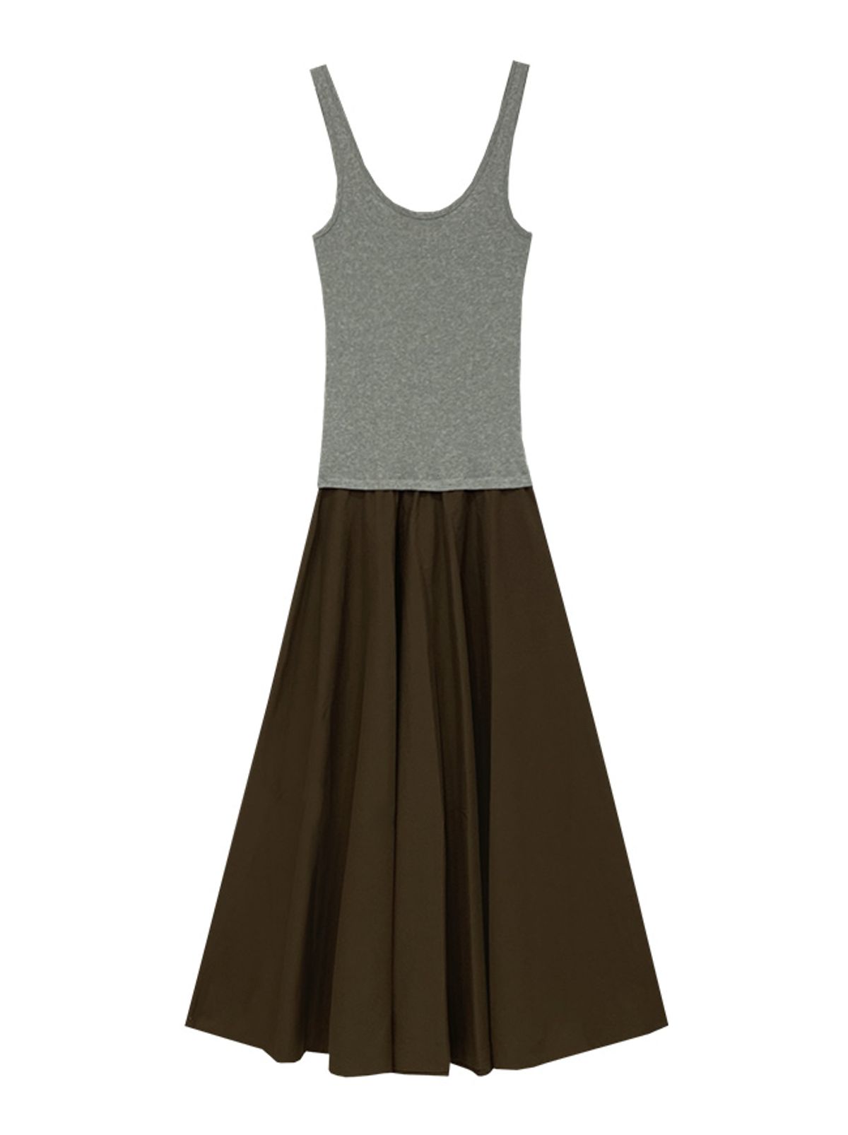 므아므(MMAM) Logo sleeveless layered dress