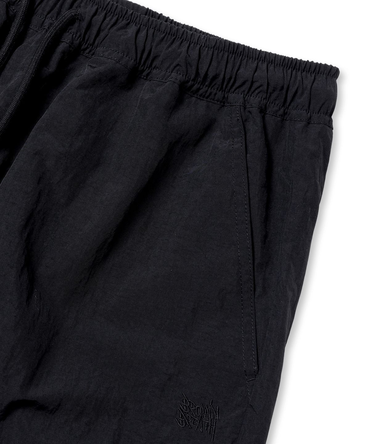 브라운브레스(BROWNBREATH) NYLON BANDING PANTS - BLACK