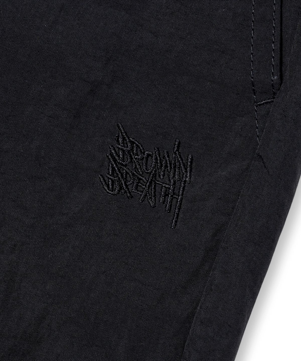 브라운브레스(BROWNBREATH) NYLON BANDING PANTS - BLACK
