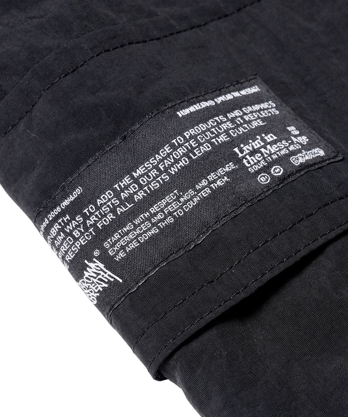 브라운브레스(BROWNBREATH) NYLON BANDING PANTS - BLACK