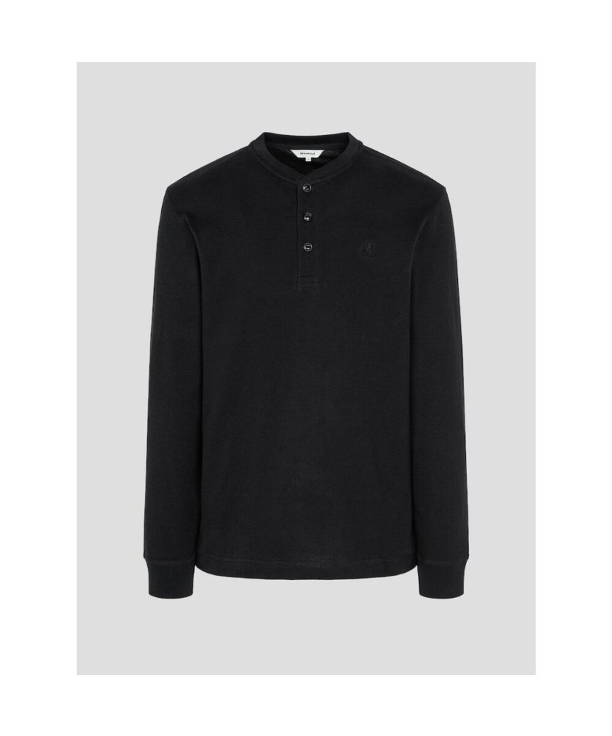 빈폴 멘(BEANPOLE MEN) 피케 헨리넥 긴소매 티셔츠  블랙