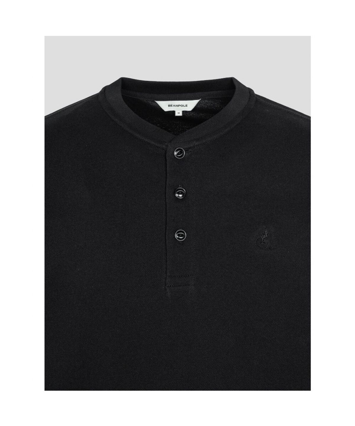 빈폴 멘(BEANPOLE MEN) 피케 헨리넥 긴소매 티셔츠  블랙