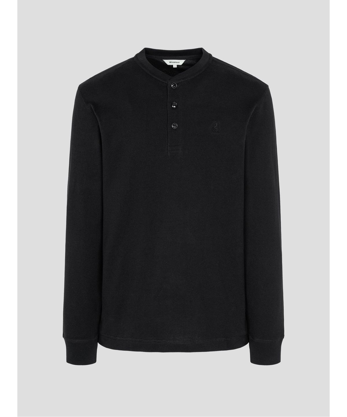 빈폴 멘(BEANPOLE MEN) 피케 헨리넥 긴소매 티셔츠  블랙