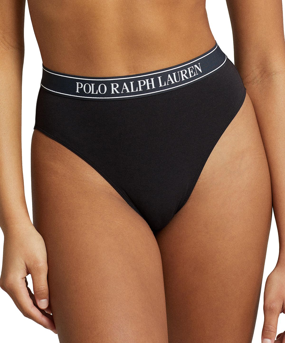 폴로 랄프로렌 이너웨어(POLO RALPH LAUREN INNERWEAR) 하이웨이스트 팬티 블랙 4P0484