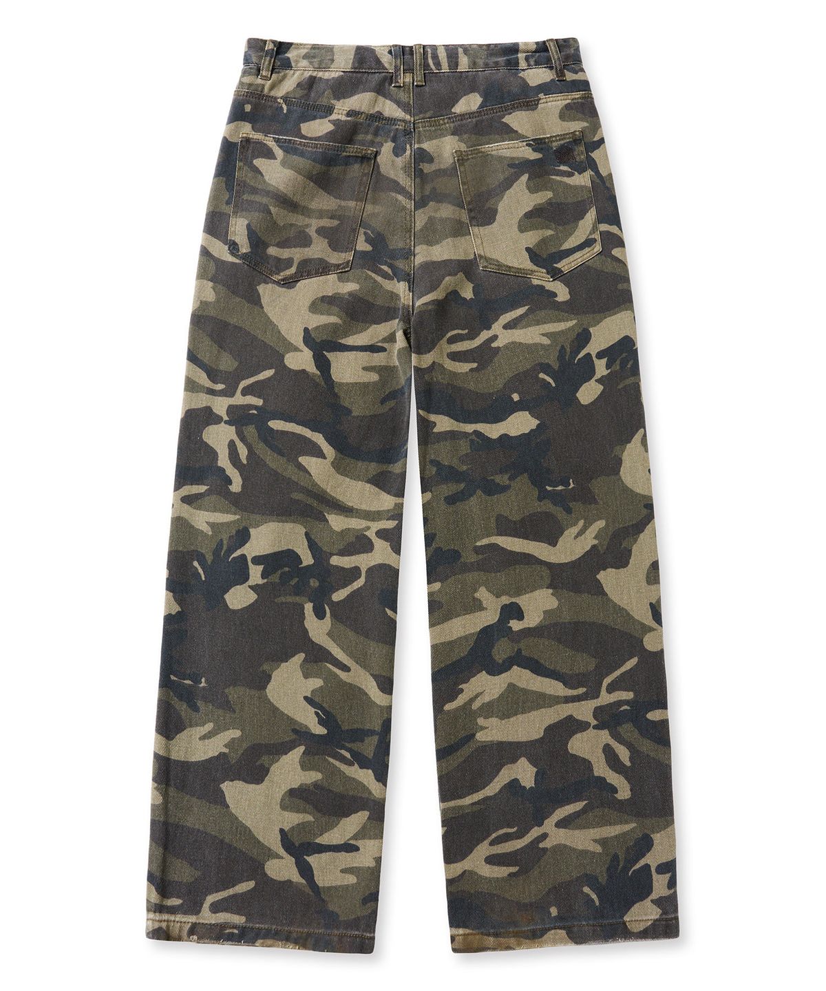 브라운브레스(BROWNBREATH) DESTROYED CAMO DOUBLE KNEE PANTS - KHAKI