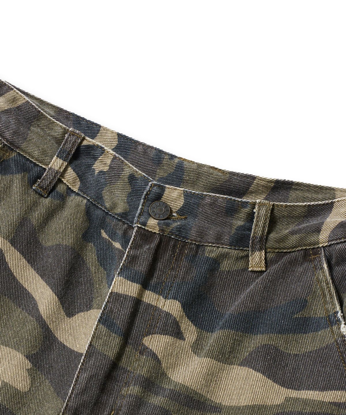 브라운브레스(BROWNBREATH) DESTROYED CAMO DOUBLE KNEE PANTS - KHAKI