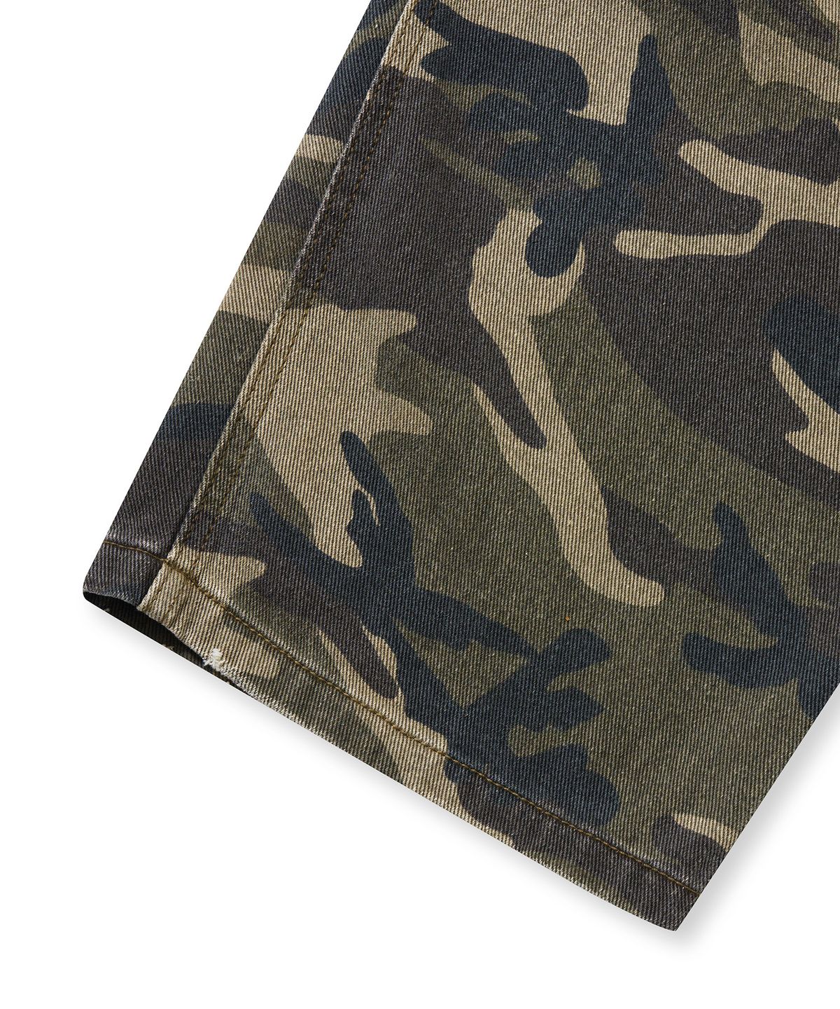 브라운브레스(BROWNBREATH) DESTROYED CAMO DOUBLE KNEE PANTS - KHAKI