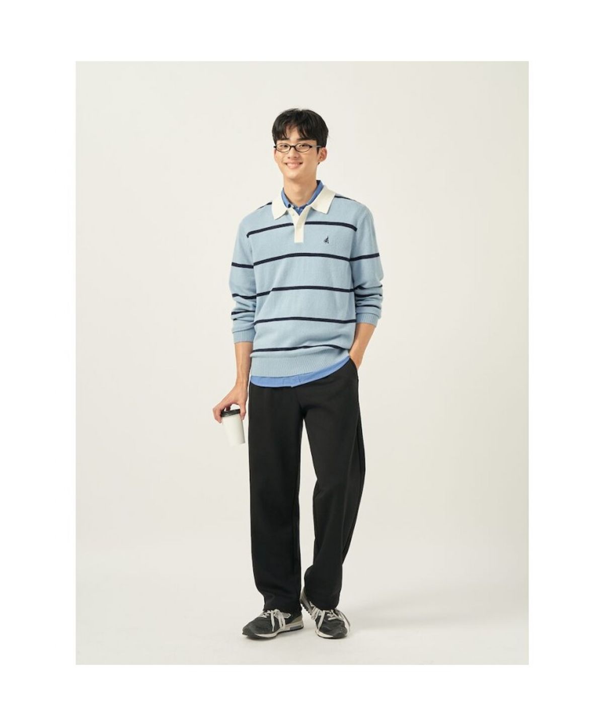 빈폴 멘(BEANPOLE MEN) 컴포트핏 스웨트 팬츠  블랙