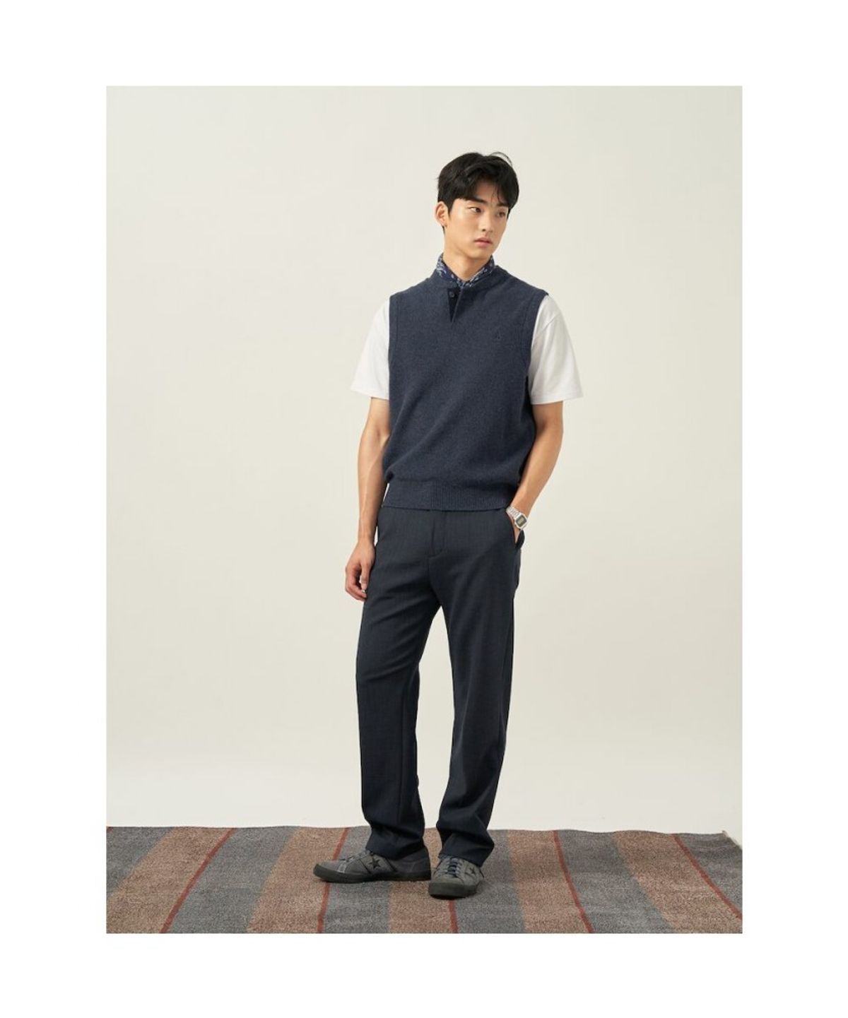 빈폴 멘(BEANPOLE MEN) 울 혼방 컴포트핏 슬랙스  애쉬