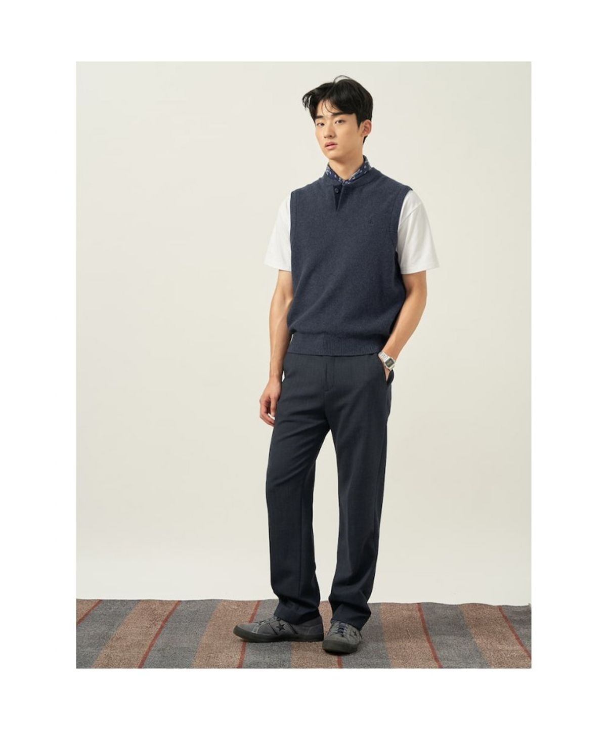빈폴 멘(BEANPOLE MEN) 울 혼방 컴포트핏 슬랙스  애쉬