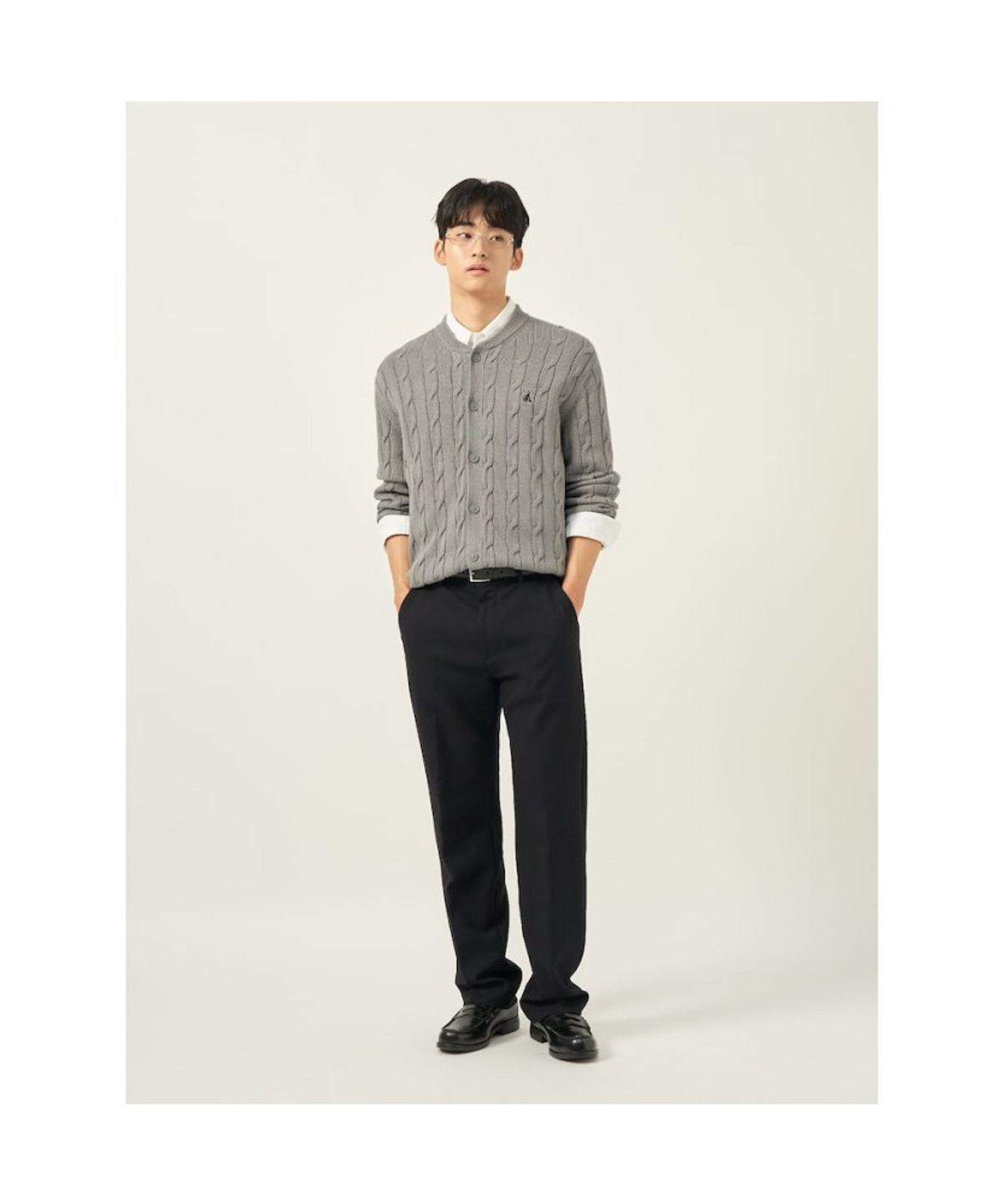 빈폴 멘(BEANPOLE MEN) 울 혼방 컴포트핏 슬랙스  블랙