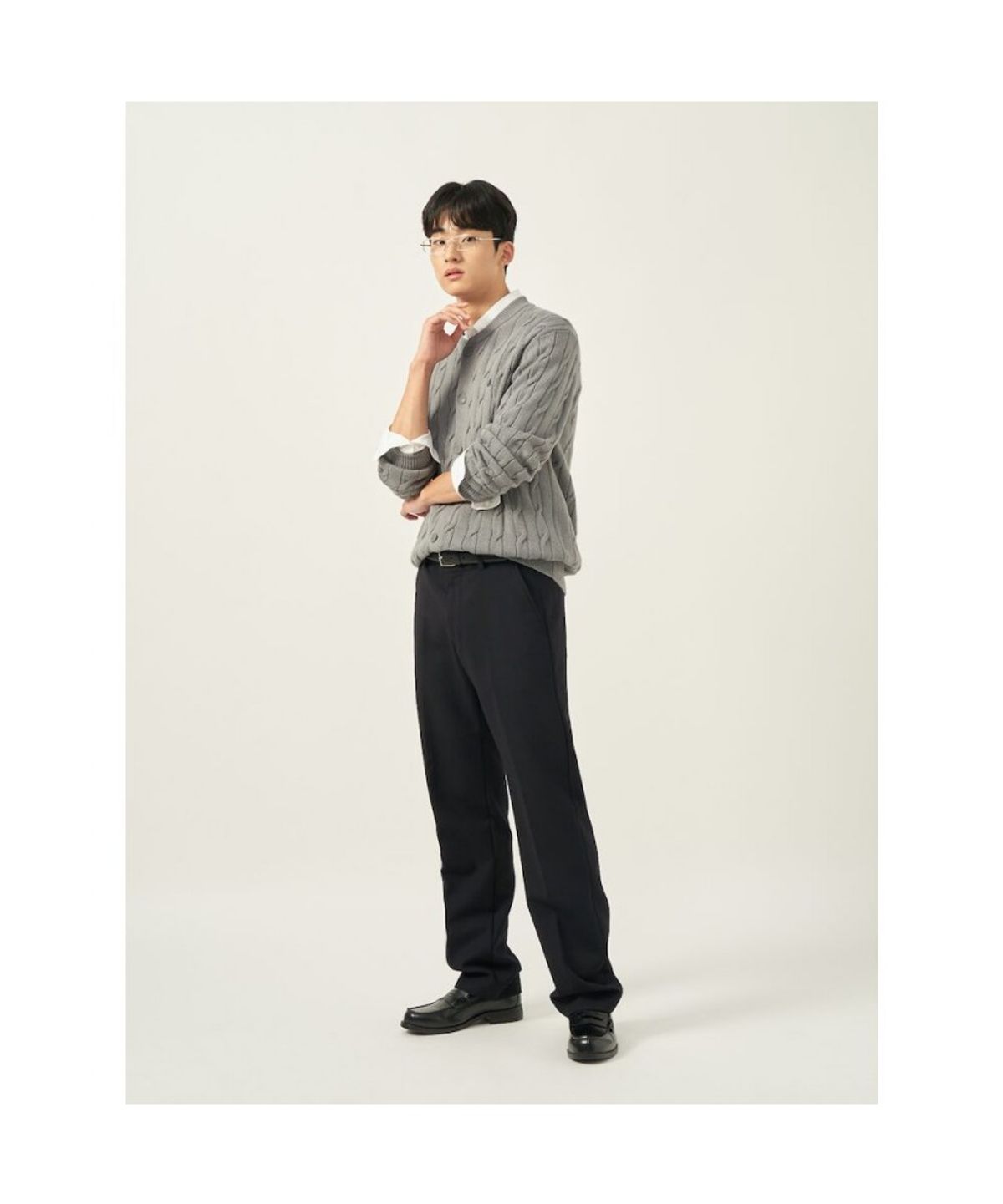 빈폴 멘(BEANPOLE MEN) 울 혼방 컴포트핏 슬랙스  블랙