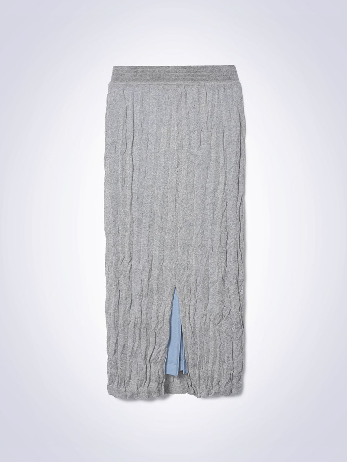 하우스공칠이씨(HAUS072C) CREASE LAYERED SKIRT LIGHT GREY