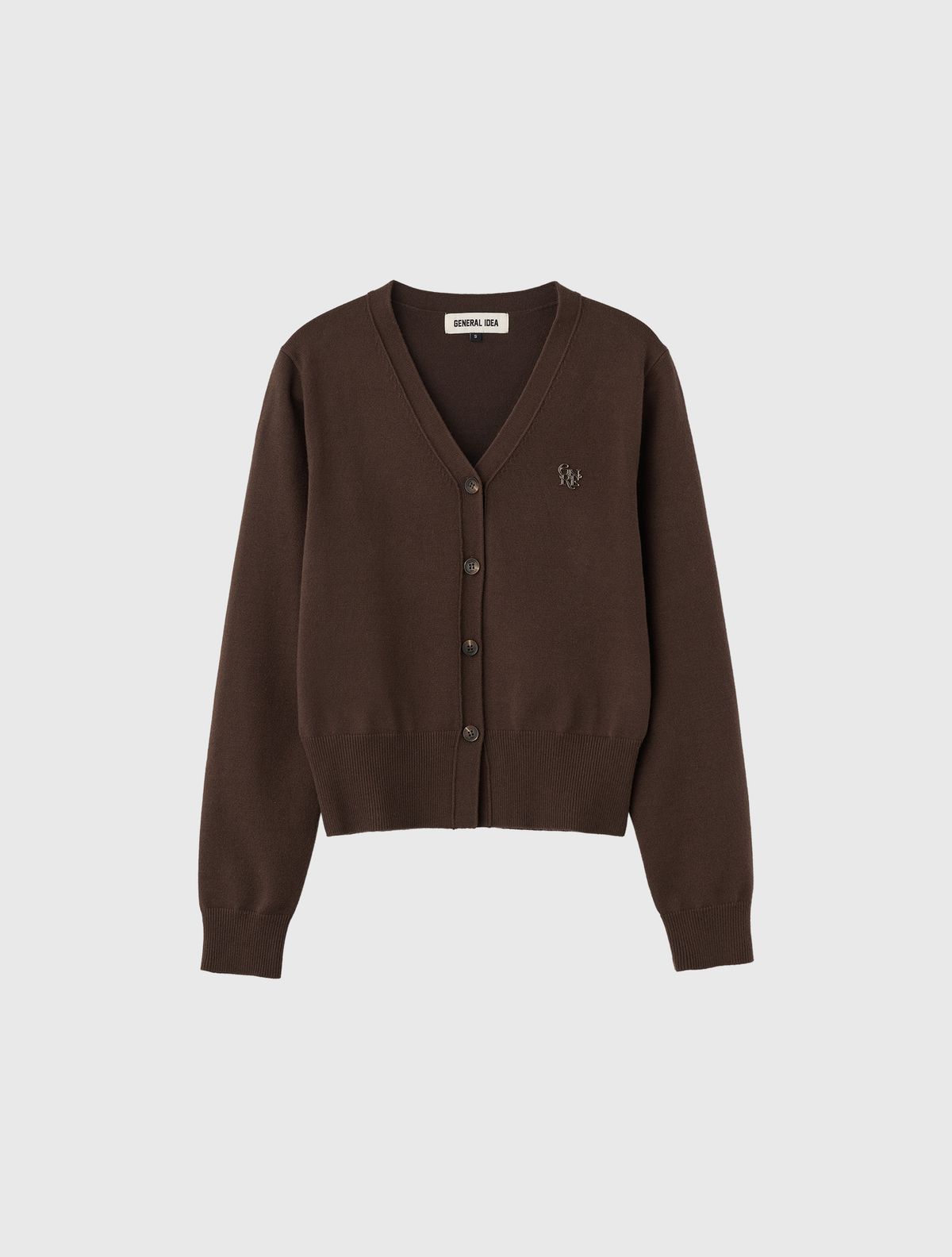 제너럴아이디어(GENERALIDEA) GNRL 에센셜 가디건 [DARK BROWN] / WBD3L04503