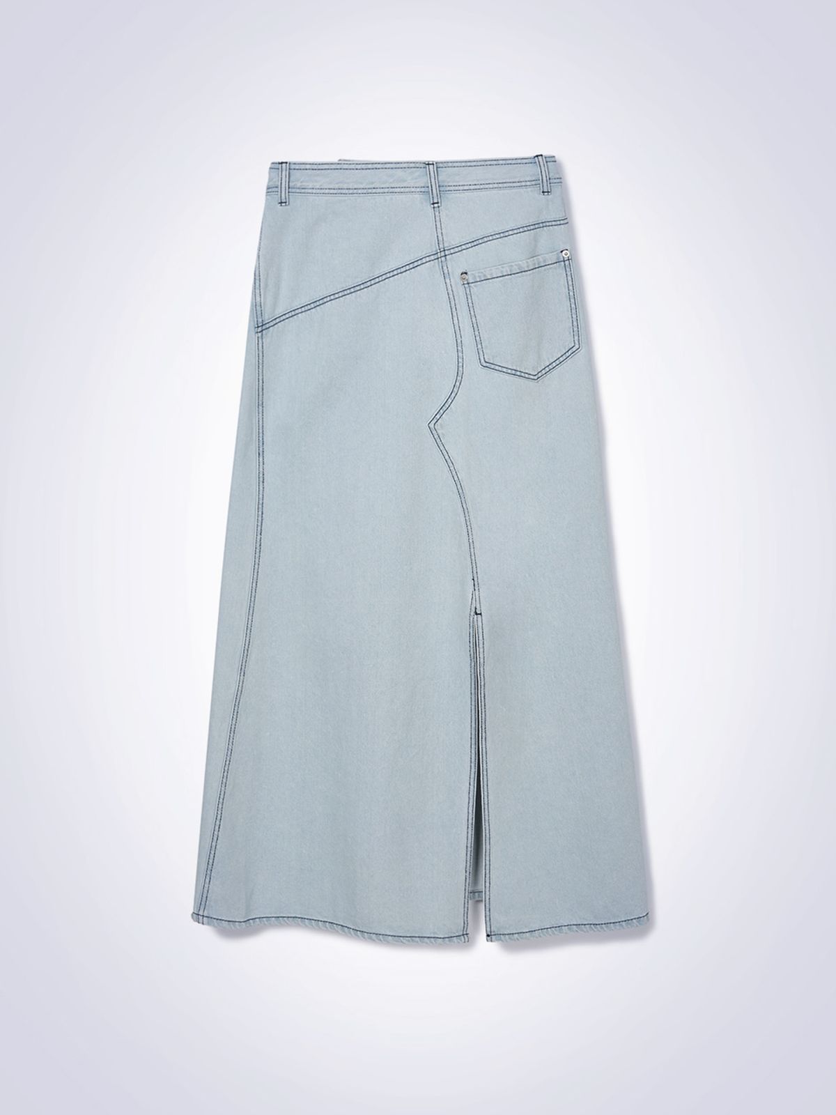 하우스공칠이씨(HAUS072C) WASHED DENIM SKIRT LIGHT BLUE