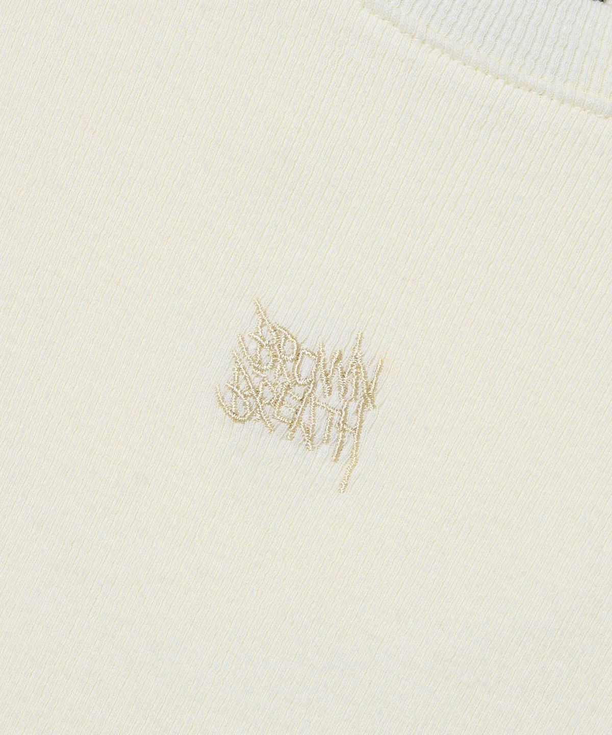 브라운브레스(BROWNBREATH) W SLIM LONGSLEEVE TEE - IVORY
