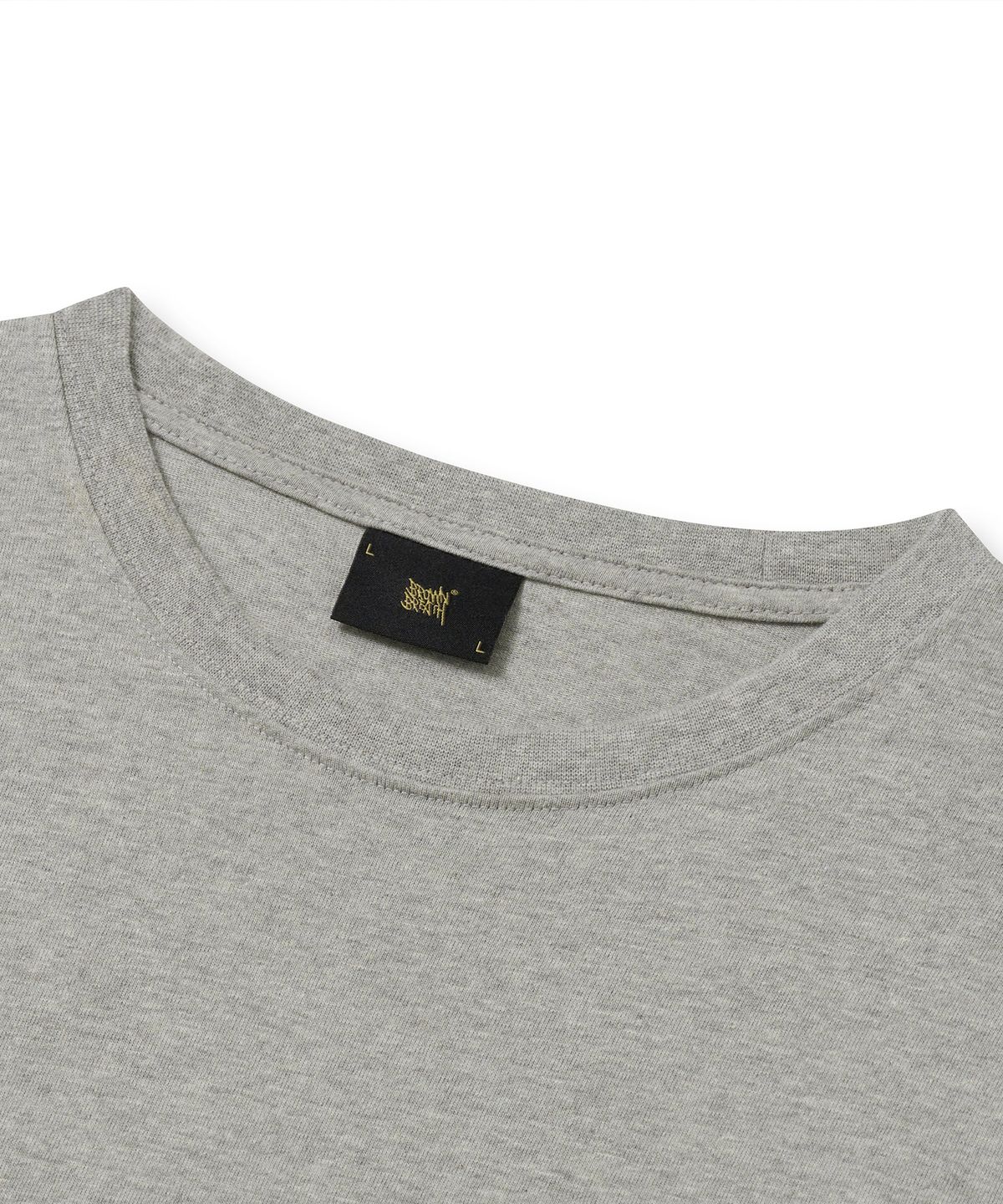 브라운브레스(BROWNBREATH) INSTRUMENTAL TAG LONGSLEEVE - MELANGE GREY