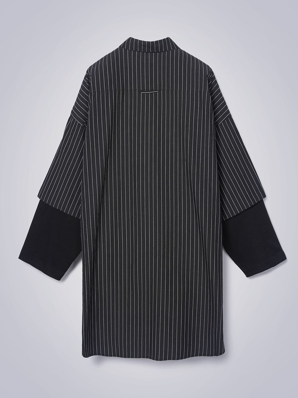 하우스공칠이씨(HAUS072C) UNISEX LAYERED  SHIRTS BLACK