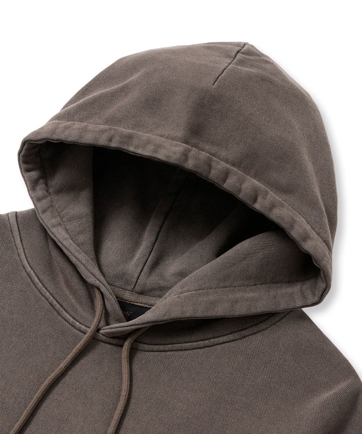 브라운브레스(BROWNBREATH) PIGMENT TAG HOODIE - BROWN