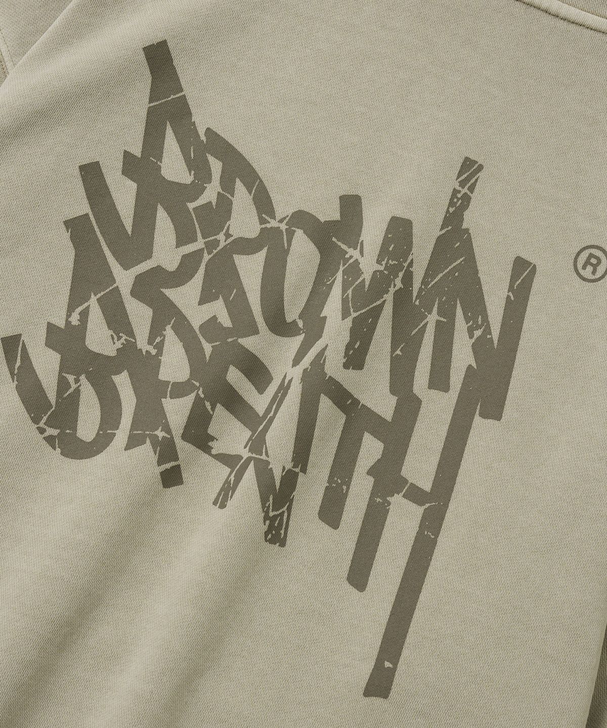 브라운브레스(BROWNBREATH) PIGMENT TAG HOODIE - BEIGE