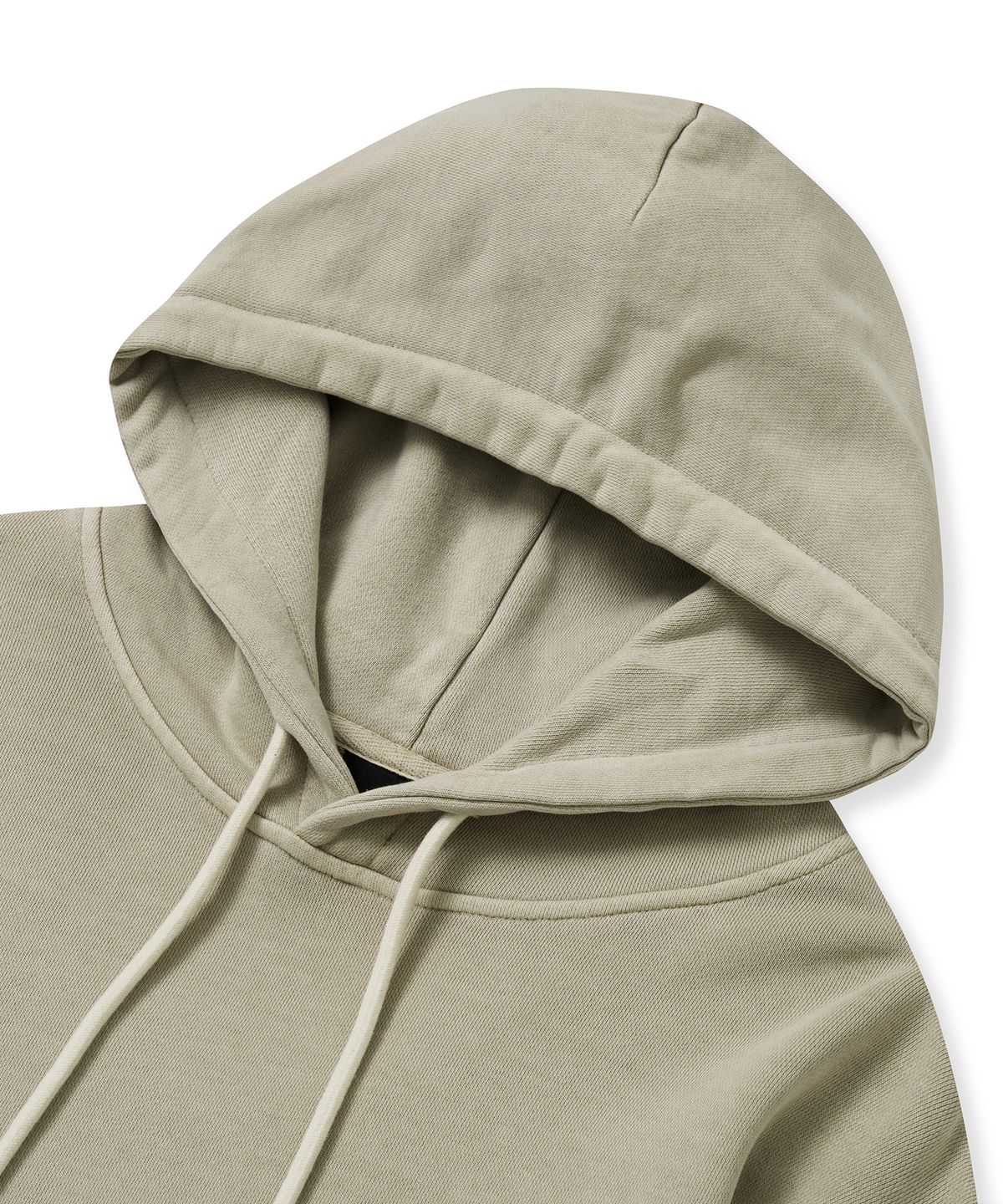 브라운브레스(BROWNBREATH) PIGMENT TAG HOODIE - BEIGE