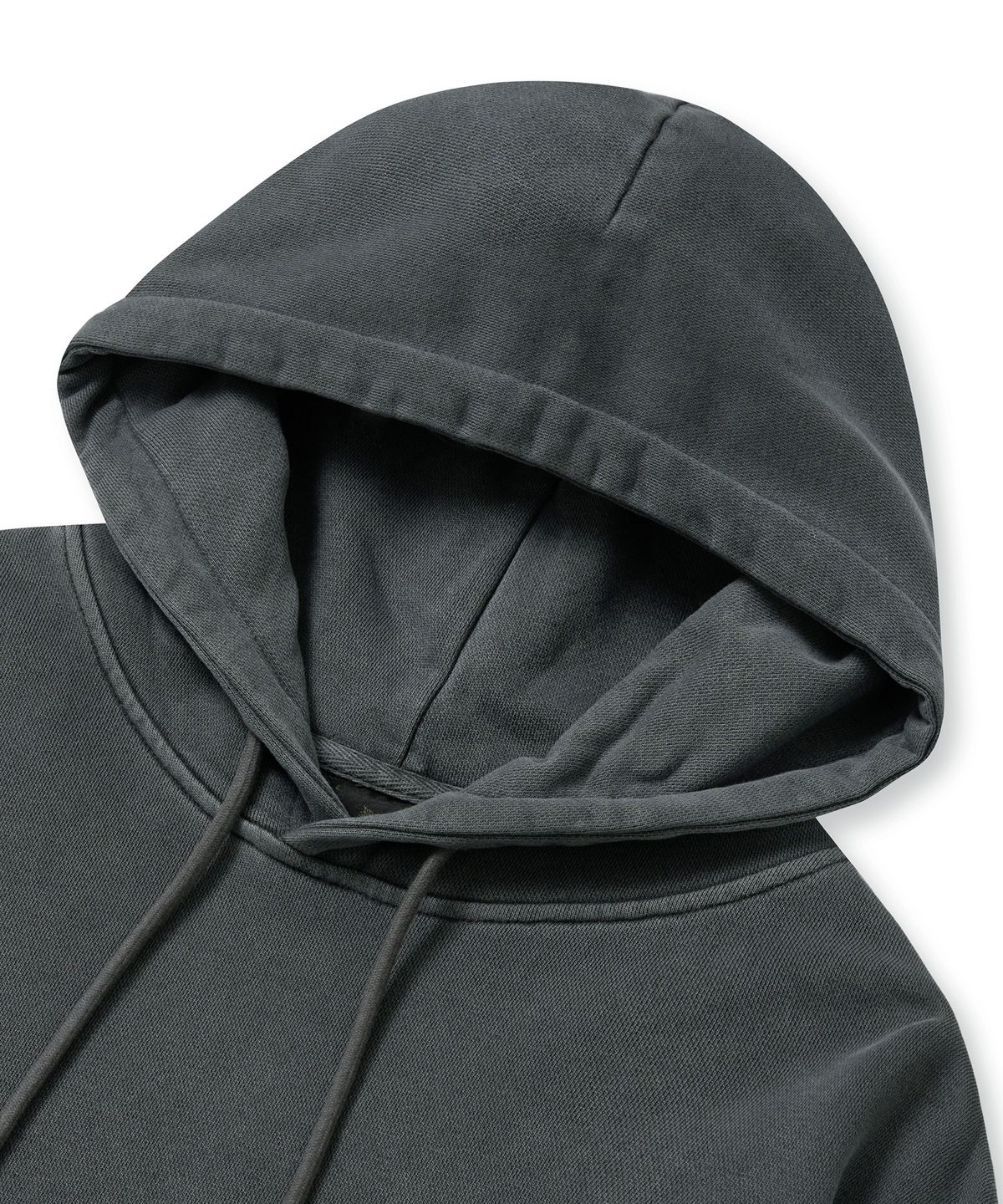 브라운브레스(BROWNBREATH) PIGMENT TAG HOOD ZIP UP - CHARCOAL