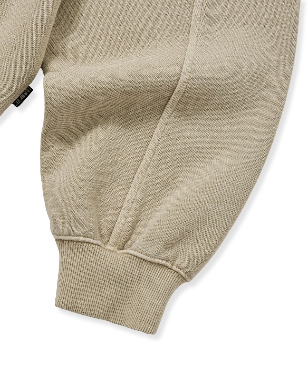 브라운브레스(BROWNBREATH) PIGMENT TAG HOOD ZIP UP - BEIGE