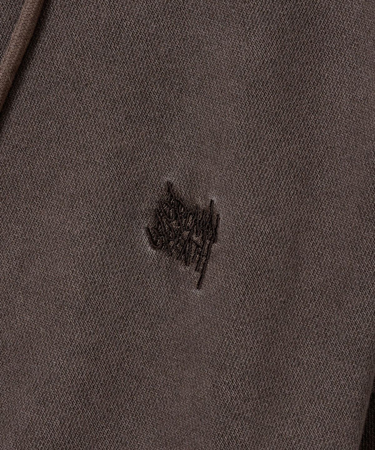 브라운브레스(BROWNBREATH) PIGMENT TAG HOOD ZIP UP - BROWN