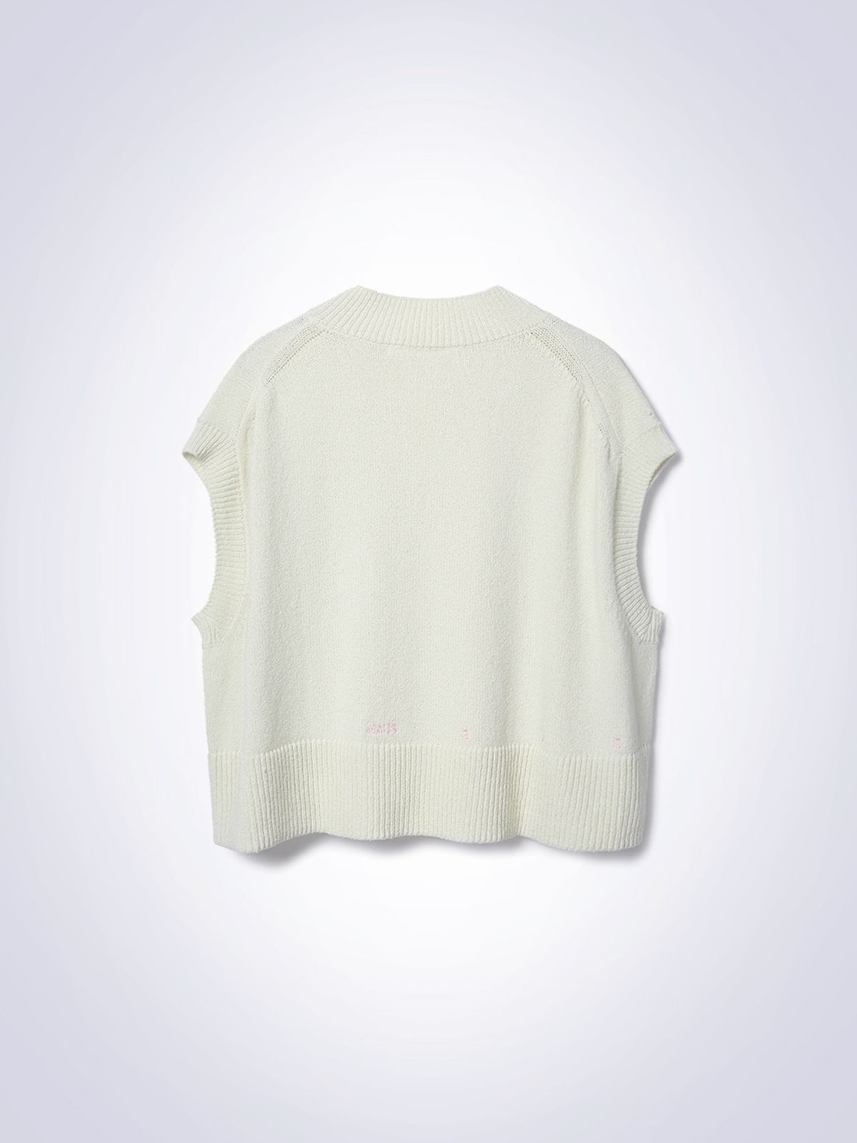 하우스공칠이씨(HAUS072C) LOU LINEN VEST KNIT IVORY