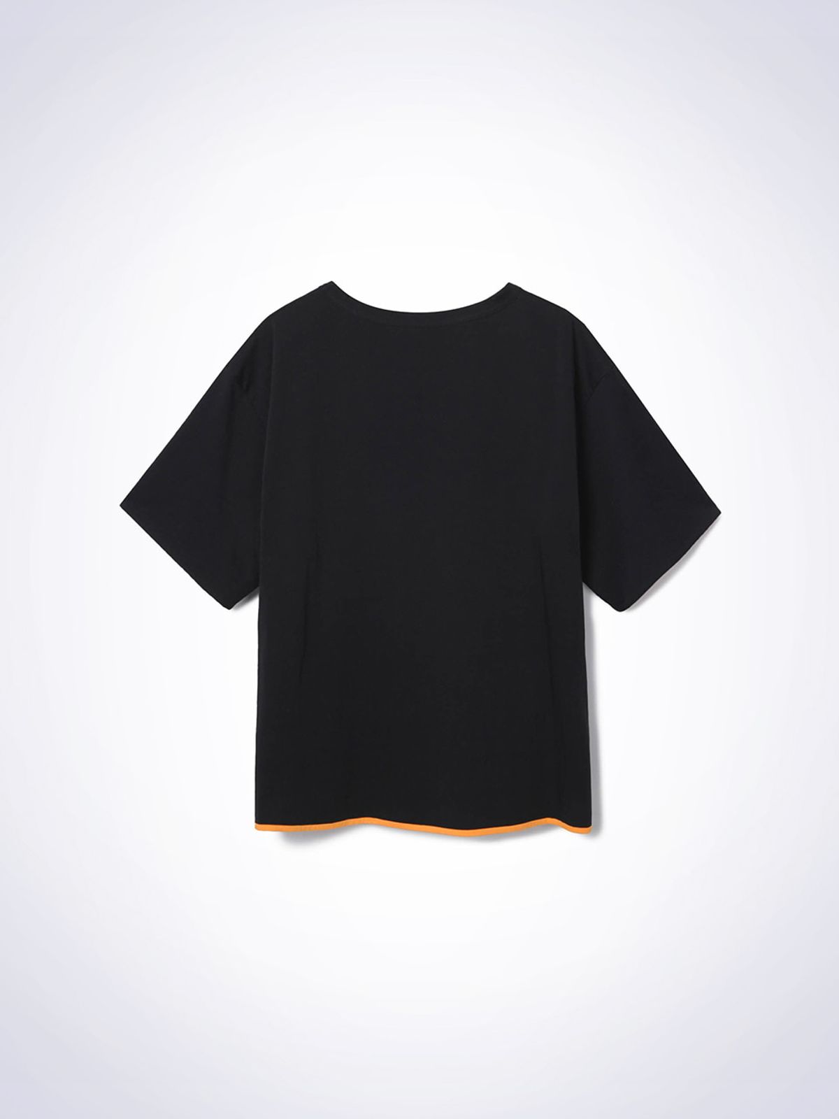 하우스공칠이씨(HAUS072C) TWO TONE T-SHIRTS BLACK