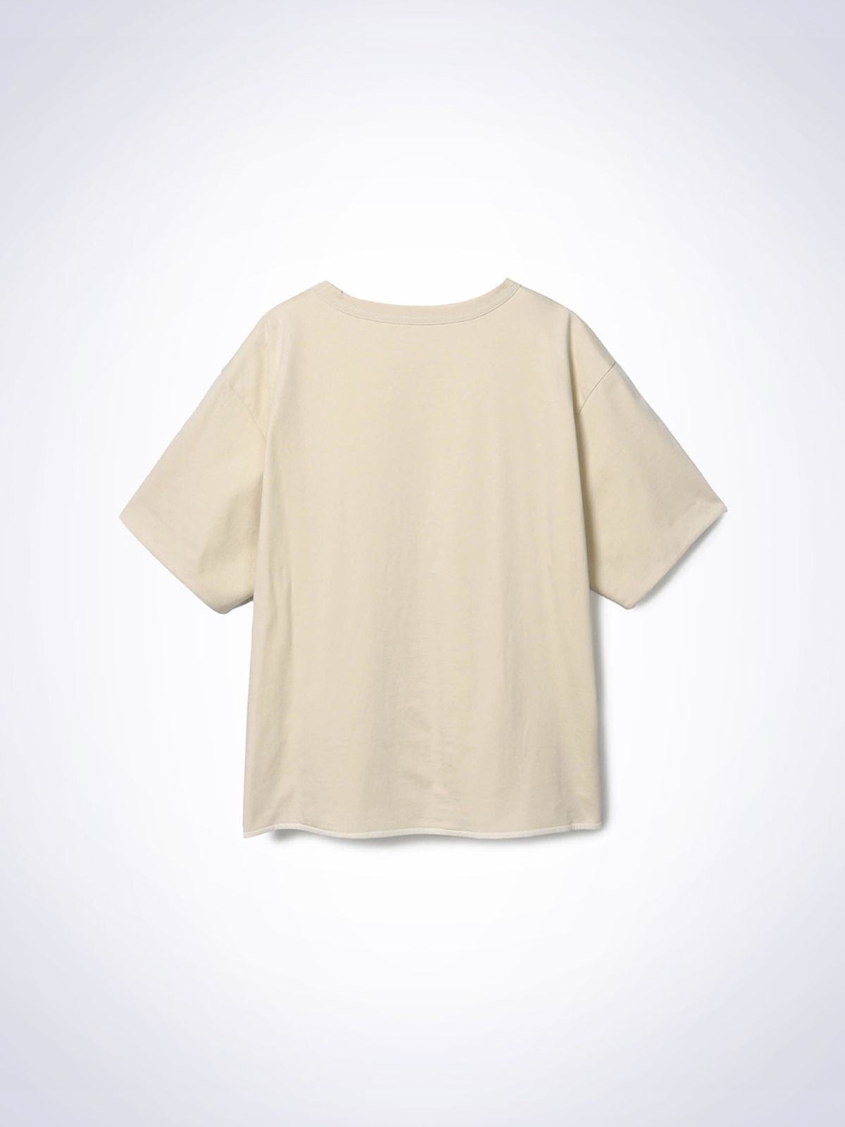 하우스공칠이씨(HAUS072C) TWO TONE T-SHIRTS LIGHT BEIGE