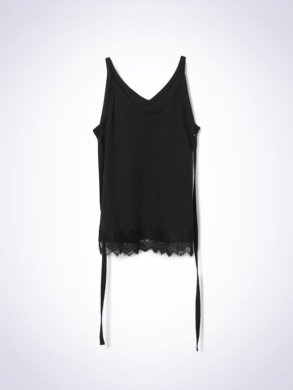 하우스공칠이씨(HAUS072C) LACE LAYERED RING TOP BLACK