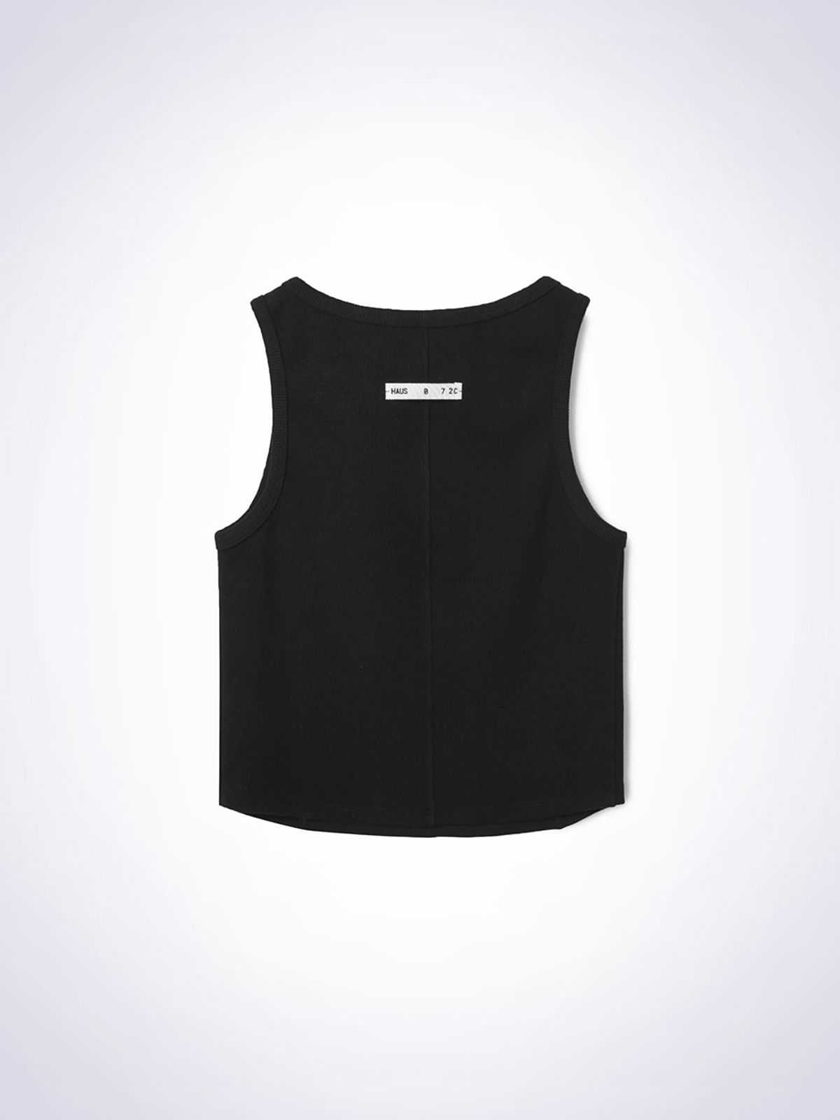 하우스공칠이씨(HAUS072C) BUCKLE SLEEVELESS T-SHIRTS BLACK