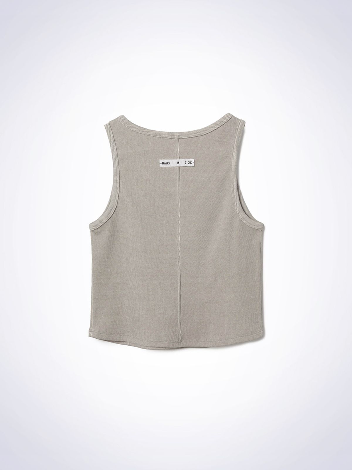 하우스공칠이씨(HAUS072C) BUCKLE SLEEVELESS T-SHIRTS LIGHT GREY