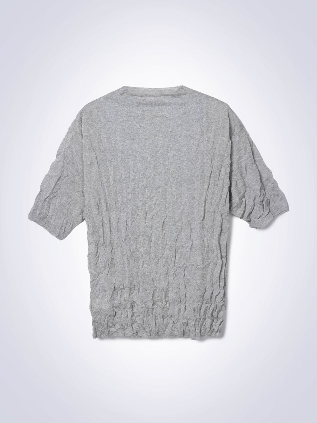 하우스공칠이씨(HAUS072C) CREASE LAYERED KNIT LIGHT GREY