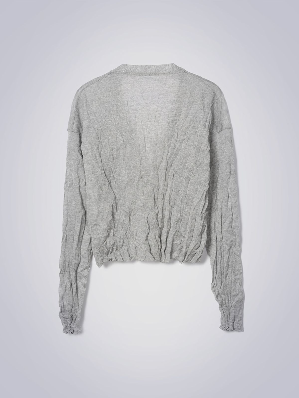 하우스공칠이씨(HAUS072C) CREASE PEARL CARDIGAN LIGHT GREY