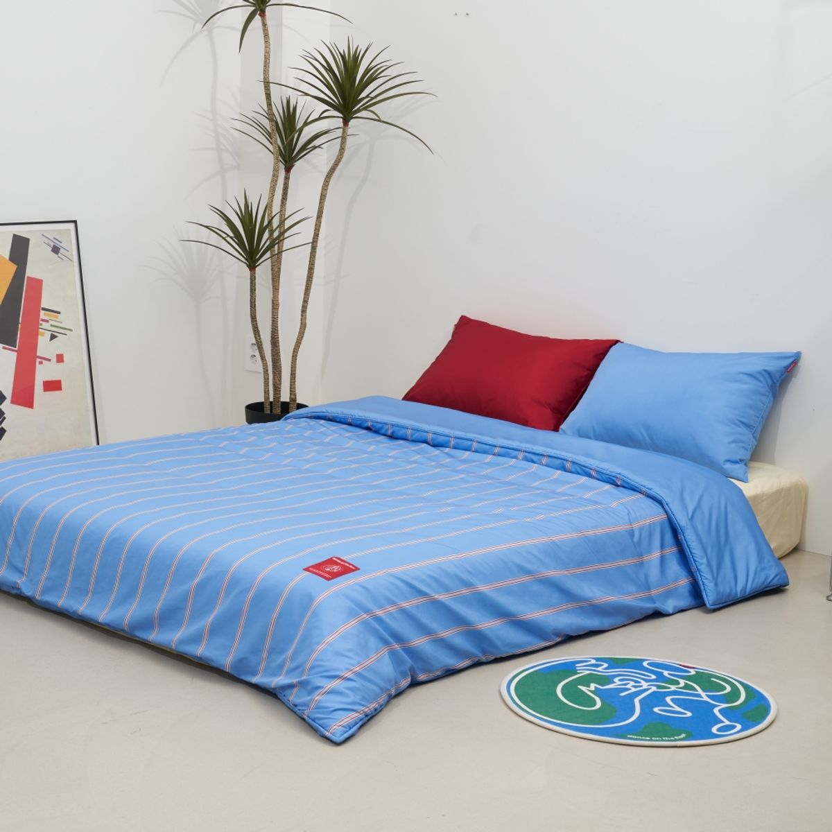 댄스온더플로어(DANCEONTHEFLOOR) Furless Reversible Seamless Duvet 퍼리스 사계절 알러지케어 무봉제 리버시블 차렵이불 4Colors (SS/QK)
