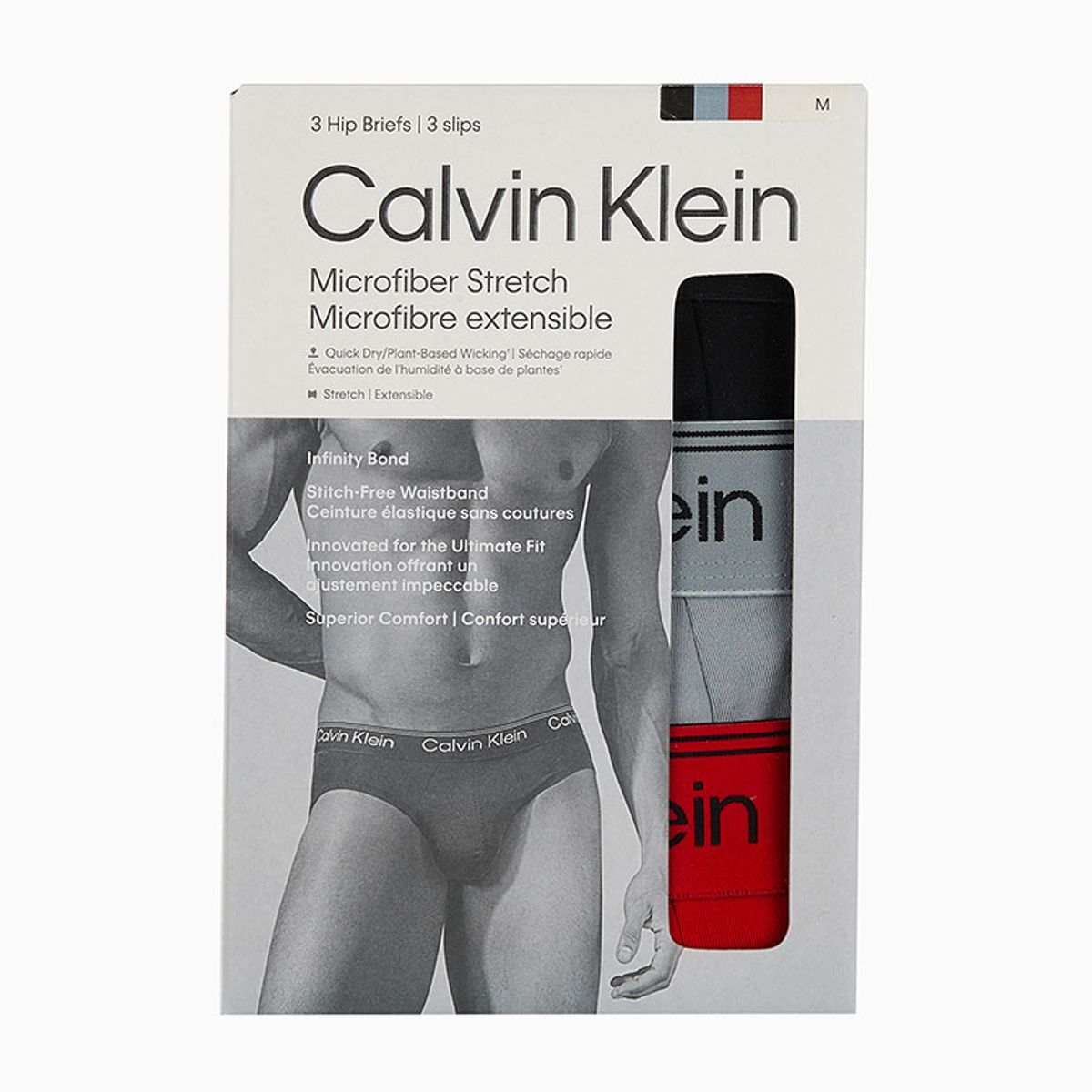 캘빈클라인 언더웨어(CALVIN KLEIN UNDERWEAR) 남성 마이크로 스트레치 3PK 힙브리프_NB44080AJ