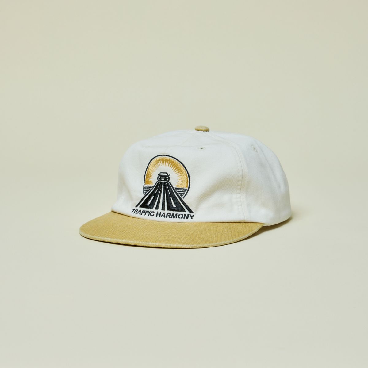 트래픽하모니(TRAFFIC HARMONY) DRIVE LOGO TRUCKER HAT_WASHING YELLOW