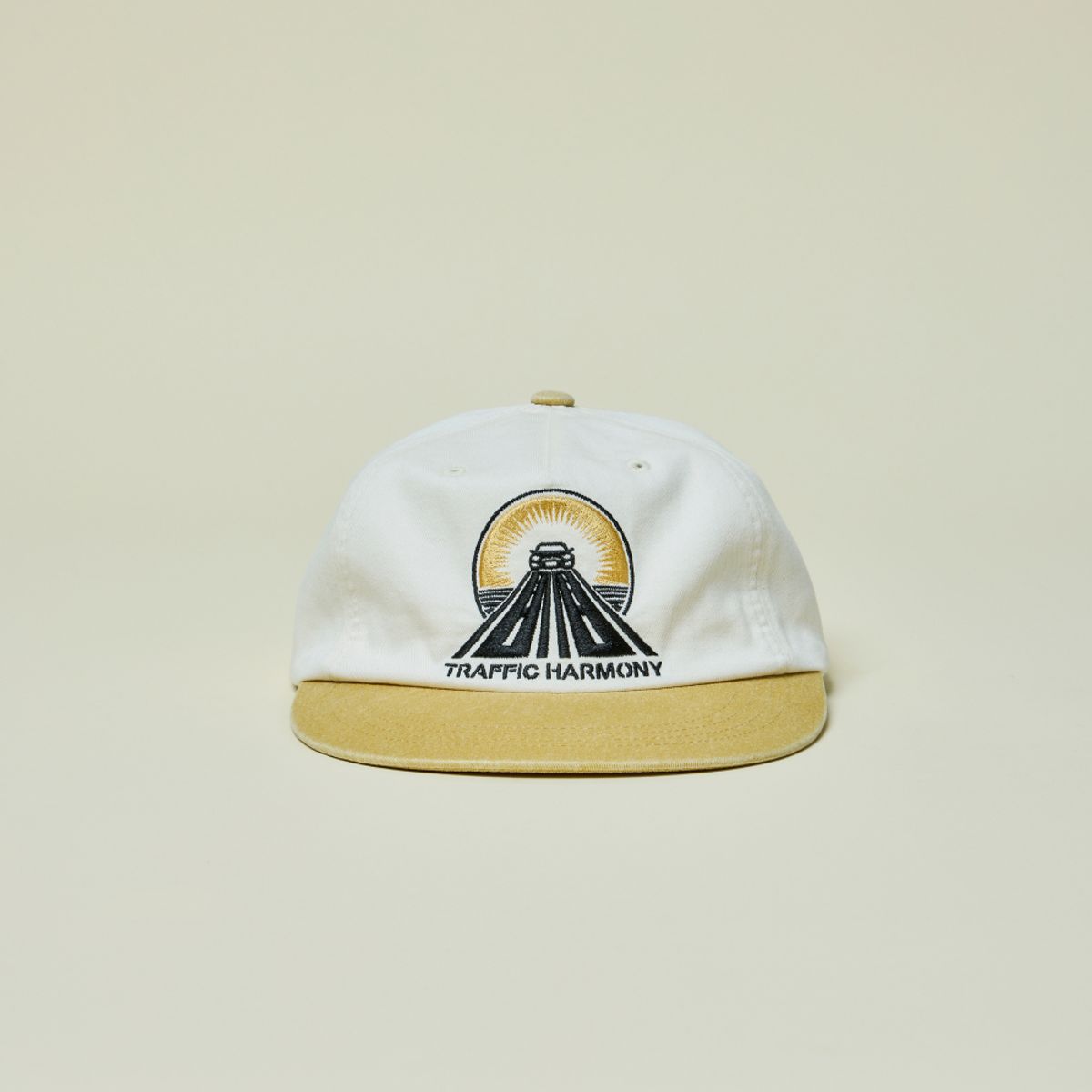 트래픽하모니(TRAFFIC HARMONY) DRIVE LOGO TRUCKER HAT_WASHING YELLOW