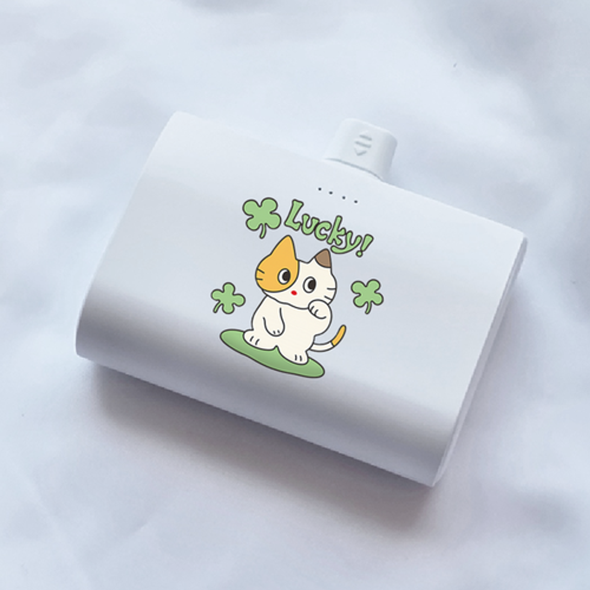 이레케이스앤굿즈(IRECASEGOODS) BZ NEW  클로버고양 아이폰 갤럭시 듀얼 도킹 보조배터리 10000mah