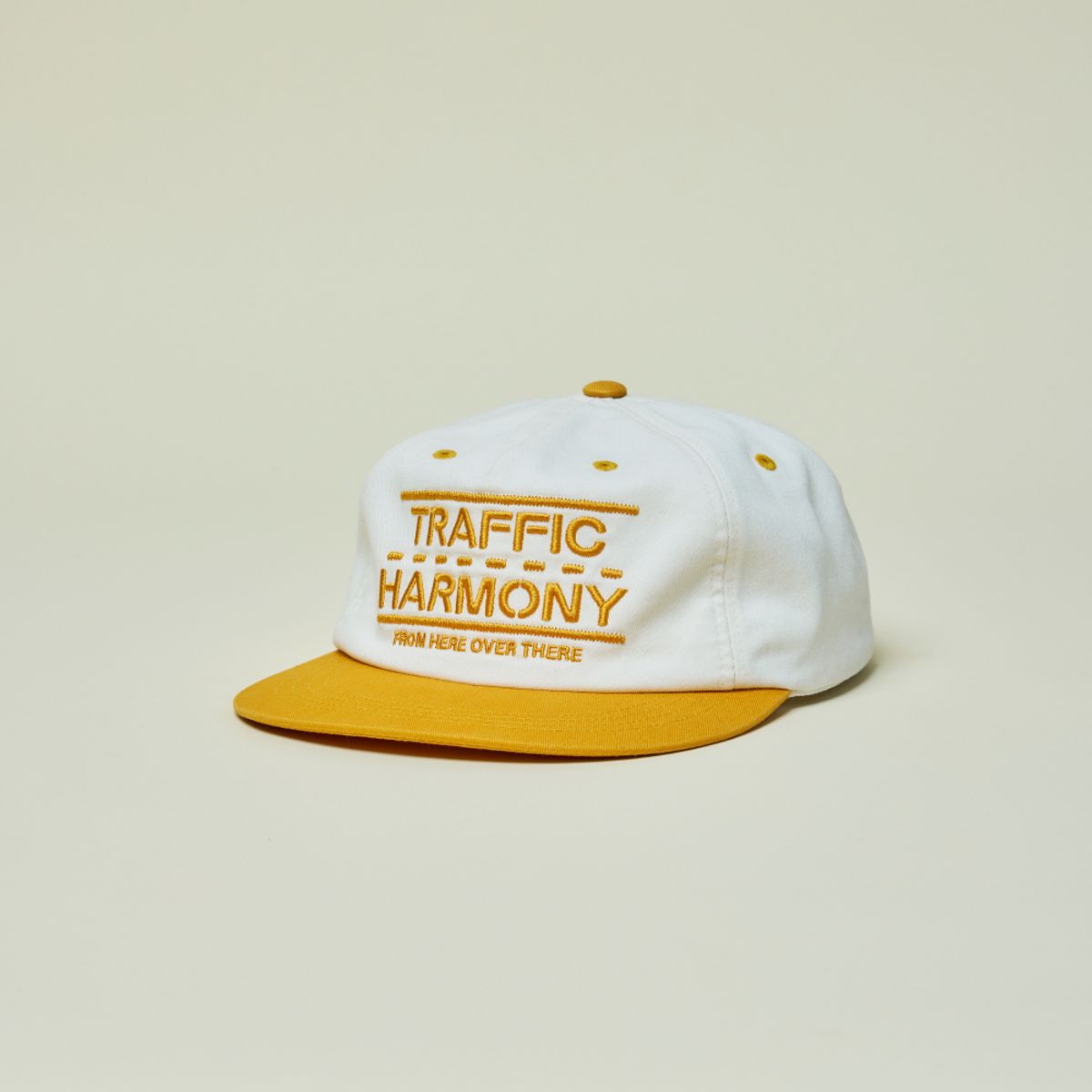 트래픽하모니(TRAFFIC HARMONY) TRAFFIC LANE LOGO TRUCKER HAT_YELLOW